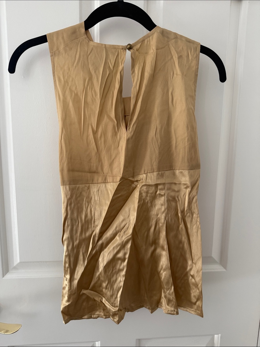Cache Gold Silk Sleeveless Top with Beaded Detail - Picture 6 of 6